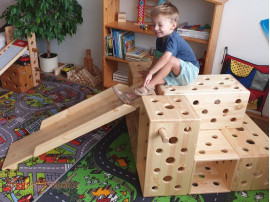 dřevěná skluzavka 116 cm