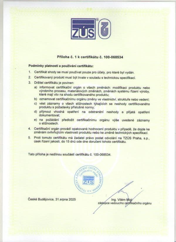 Certifikát bezpečnosti hraček - strana 2